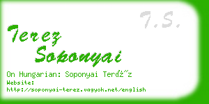 terez soponyai business card